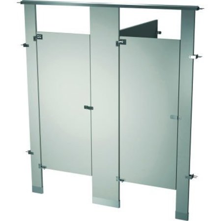 BRADLEY Bradley Powder Coated Steel 72" Wide Complete 2 Between Wall Compartments, Dove Gray - BW23660-DGR BW23660-DGR